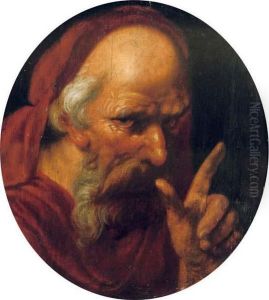 A 'tronie' Of A Bearded Old Man, Possibly Saint Jerome by Hendrick Goltzius