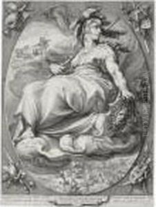 Three Deities: Minerva, Venus And Juno (holl. 139-141; S. 328-330) by Hendrick Goltzius