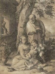 Die Heilige Familie Mit Den
 Kirschen.