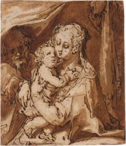 The Holy Family by Hendrick Goltzius