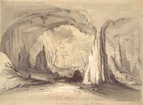 Burrangallong Cavern view from the entrance 1844 - view 1