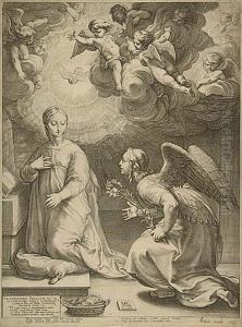 The Annunciation by Hendrick Goltzius