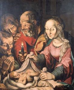 The Adoration Of The Shepherds by Hendrick Goltzius