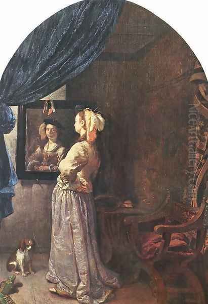 Woman before the mirror - view 1