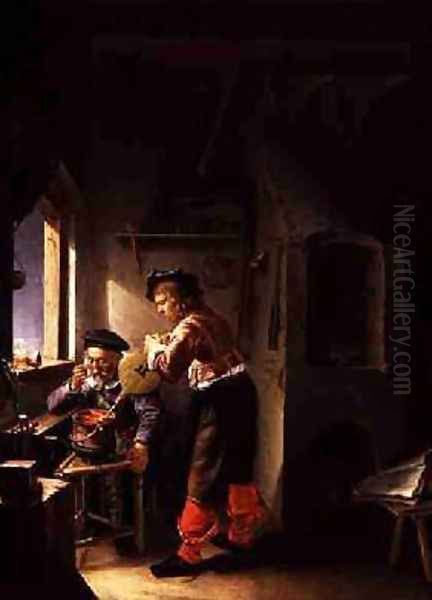 An Alchemist and his Assistant in their Workshop - view 1