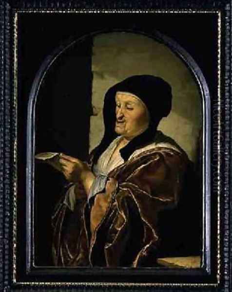 Old woman singing 1677 - view 1