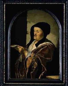 Old woman singing 1677