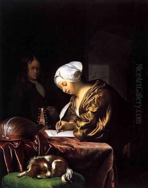 Woman Writing a Letter - view 1