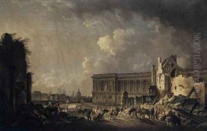 Clearing the Area in front of the Louvre Colonnade (2) c. 1760 by Pierre-Antoine de Machy