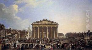 Official Laying of the Cornerstone of the New Church of Sainte-Genevieve 1765 by Pierre-Antoine de Machy