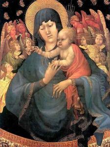 Virgin and Child with Angels 1410 by Jean Malouel