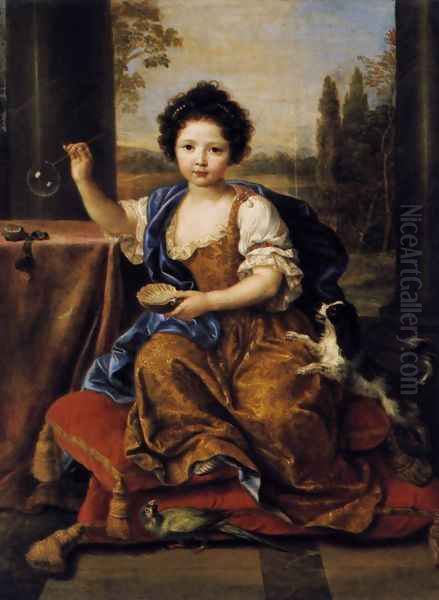 Girl Blowing Soap Bubbles 1674 - view 1