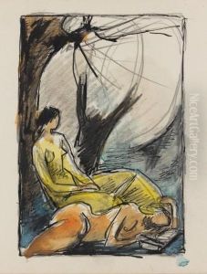Deux Femmes Sous Un Arbre