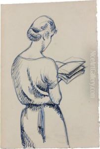 Femme Debout Lisant