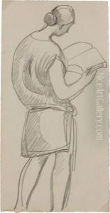 Femme De Dos Lisant