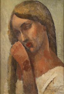 Jeune Fille Se Coiffant by Julio Gonzalez