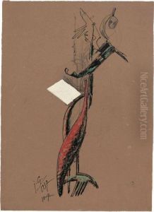 Etude Pour "la Femme Au Miroir" by Julio Gonzalez