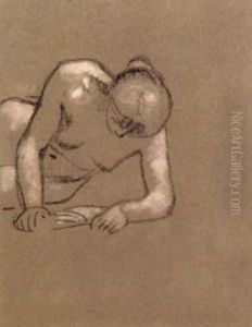 Nu Lisant, Circa 1912-1914 by Julio Gonzalez