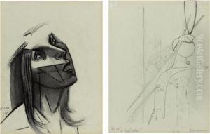 Tete La Supplication: A Double-sided Drawing by Julio Gonzalez