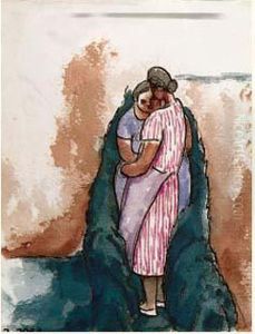 La Robe Rayee, Circa 1928-1930 by Julio Gonzalez