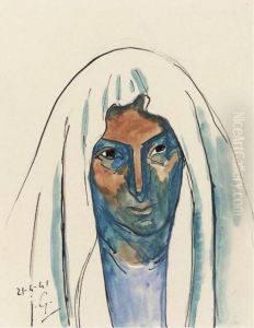 Vierge Bleue Et Ocre by Julio Gonzalez