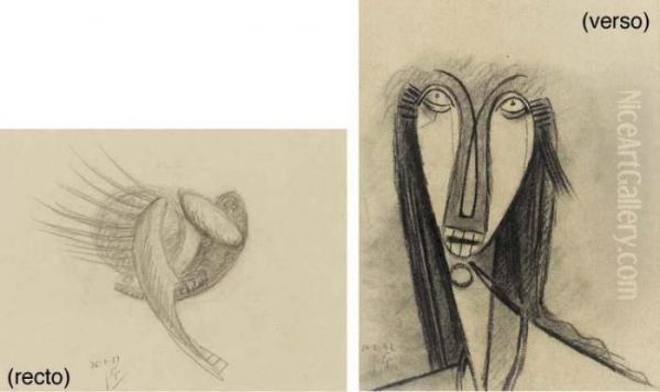 Abstraction (recto); La Femme (verso) - view 1