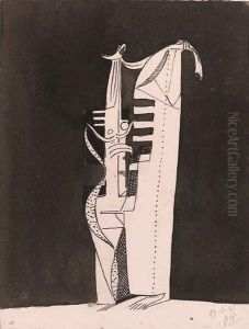 Abstrait (encre De Chine Iii) by Julio Gonzalez