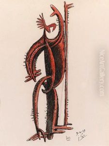 Etude Pour 'monsieur Cactus' by Julio Gonzalez