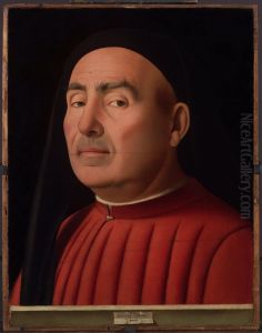 Portrait of a Man - Trivulzio Portrait (Rittrato d'uomo) by Antonello da Messina Messina