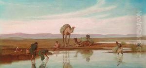 Cutting Rushes By The Nile by Frederick Goodall