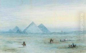 An Arab Encampment Before The Pyramids At Giza