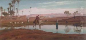 Meeting At The Pool by Frederick Goodall