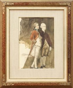 Study Of Two Gentlemen by Frederick Goodall