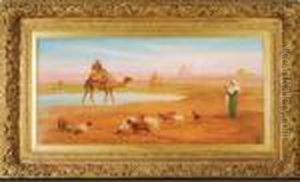 Returning From The Labour Of The Day, Egypt by Frederick Goodall