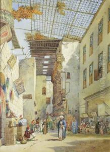 A Bazaar by Frederick Goodall
