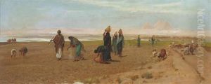The Sheik's Daughter Sowing The Dourah by Frederick Goodall