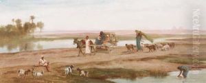 A Family Of Farmers Crossing The Desert