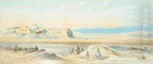 Travellers In The Desert by Frederick Goodall