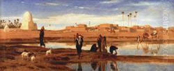Gathering Water On The Nile - view 1