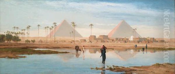 The Ford To The Village Near The Pyramids - view 1