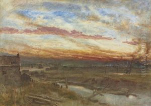 A Sunset In The Manufacturing Districts by Albert Goodwin