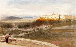 Continental Landscape, Thought To Be Southernitaly by Albert Goodwin