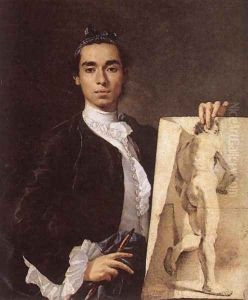 Portrait of the Artist Holding a Life Study