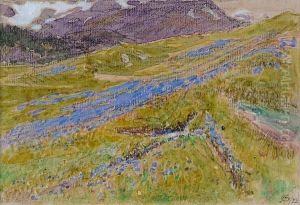 In The Alps by Albert Goodwin
