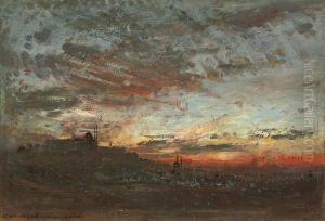 A Sunset Behind The Citadel, Cairo by Albert Goodwin