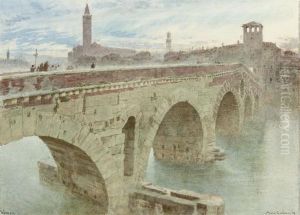 Ponte Pietra, Verona by Albert Goodwin