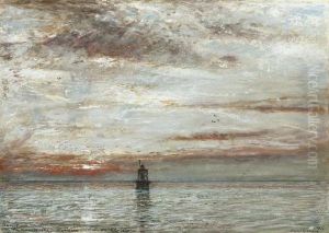 Sunset, The Lion's Mouth, Surinam, Dutch Guiana by Albert Goodwin