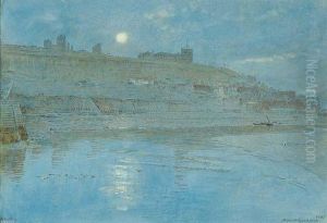 Whitby By Moonlight by Albert Goodwin