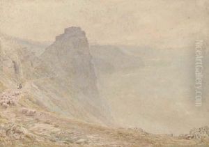 Lynton Rock, Devon by Albert Goodwin