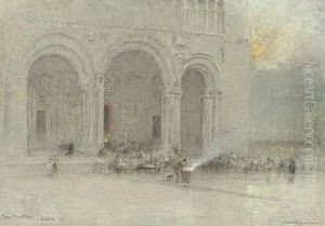 Duomo Di San Martino, Lucca, Italy by Albert Goodwin